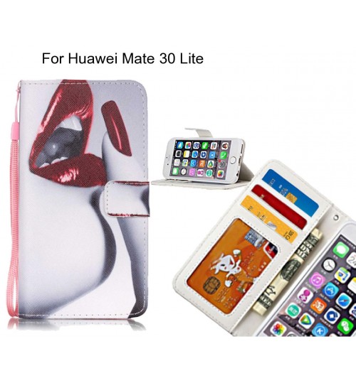 Huawei Mate 30 Lite case 3 card leather wallet case printed ID