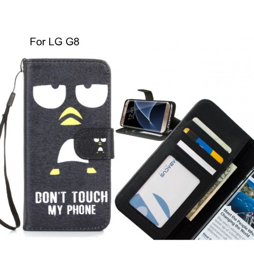 LG G8 case 3 card leather wallet case printed ID