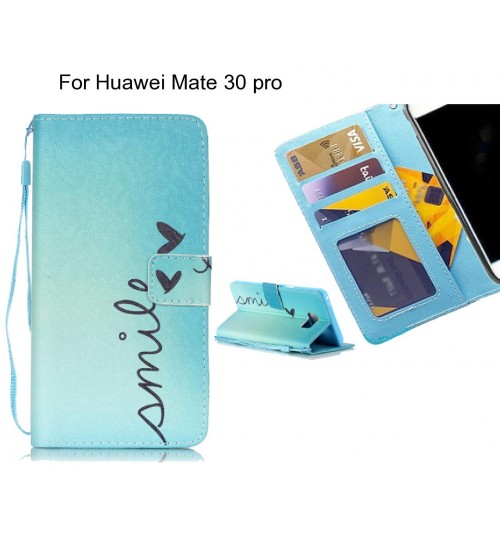 Huawei Mate 30 pro case 3 card leather wallet case printed ID