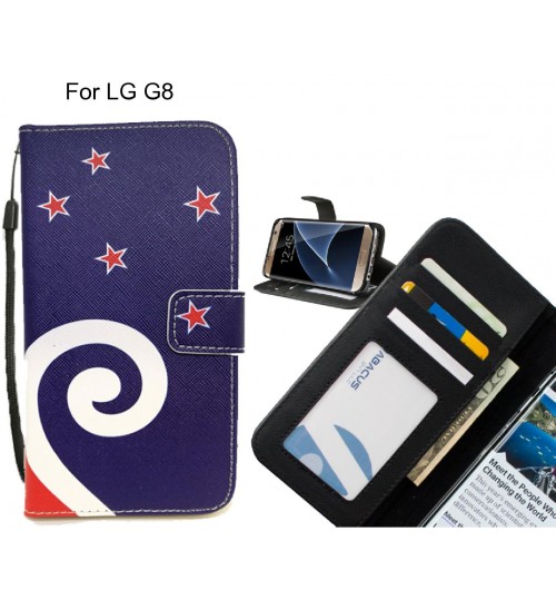 LG G8 case 3 card leather wallet case printed ID