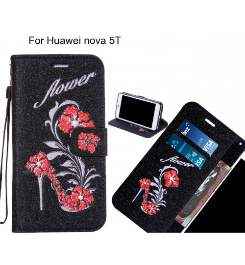 Huawei nova 5T case Fashion Beauty Leather Flip Wallet Case