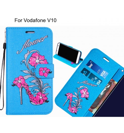 Vodafone V10 case Fashion Beauty Leather Flip Wallet Case