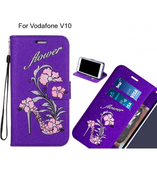 Vodafone V10 case Fashion Beauty Leather Flip Wallet Case