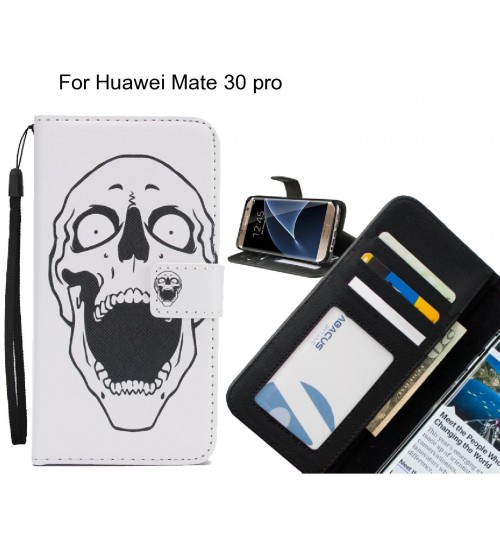 Huawei Mate 30 pro case 3 card leather wallet case printed ID