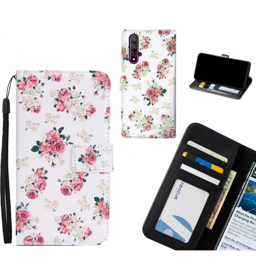 Huawei nova 5T case 3 card leather wallet case printed ID