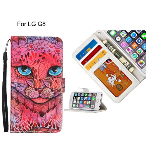 LG G8 case 3 card leather wallet case printed ID