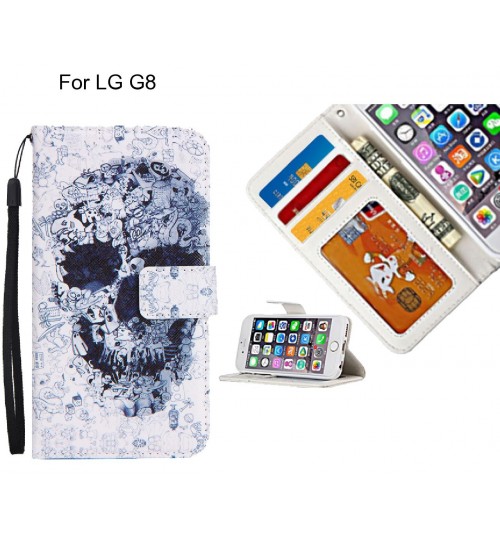 LG G8 case 3 card leather wallet case printed ID