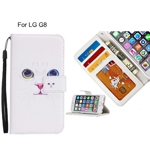 LG G8 case 3 card leather wallet case printed ID