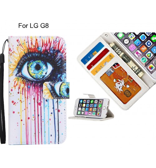 LG G8 case 3 card leather wallet case printed ID