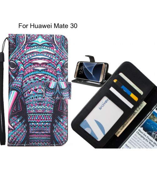 Huawei Mate 30 case 3 card leather wallet case printed ID