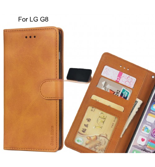 Lg G8 Case Executive Leather Wallet Case - Light Brown