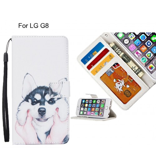 LG G8 case 3 card leather wallet case printed ID