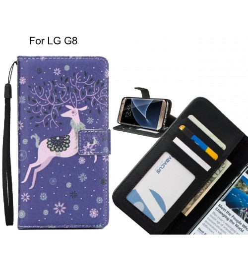 LG G8 case 3 card leather wallet case printed ID