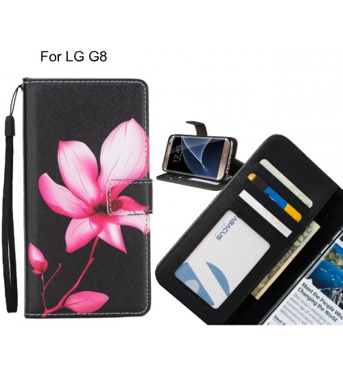 LG G8 case 3 card leather wallet case printed ID