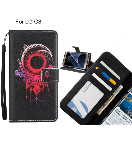 LG G8 case 3 card leather wallet case printed ID