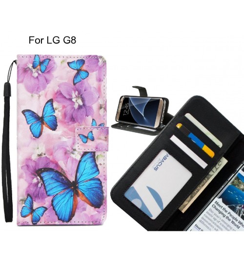 LG G8 case 3 card leather wallet case printed ID