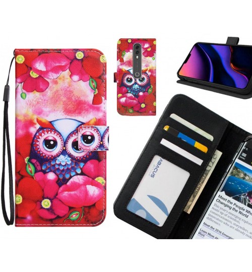 Vodafone V10 case 3 card leather wallet case printed ID