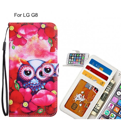 LG G8 case 3 card leather wallet case printed ID