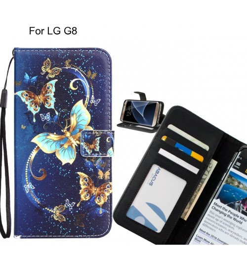 LG G8 case 3 card leather wallet case printed ID