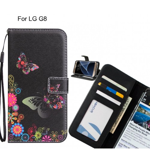 LG G8 case 3 card leather wallet case printed ID