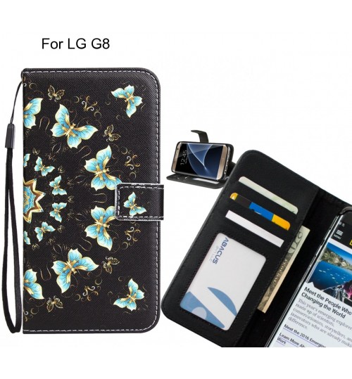 LG G8 case 3 card leather wallet case printed ID