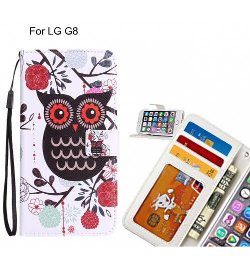 LG G8 case 3 card leather wallet case printed ID