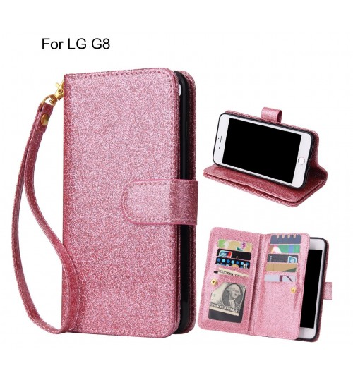 LG G8 Case Glaring Multifunction Wallet Leather Case