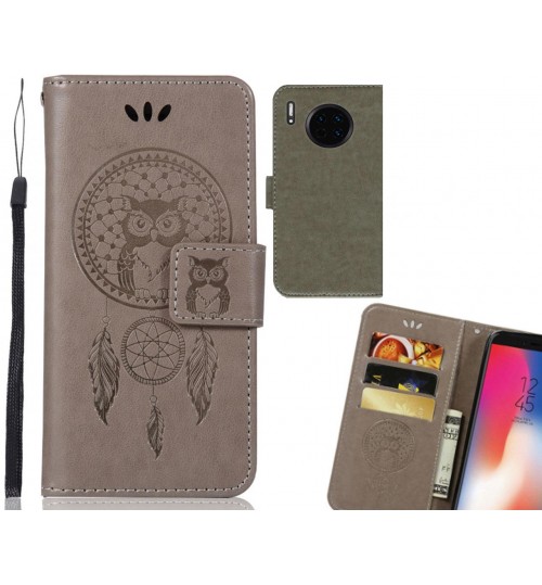 Huawei Mate 30 Case Embossed wallet case owl