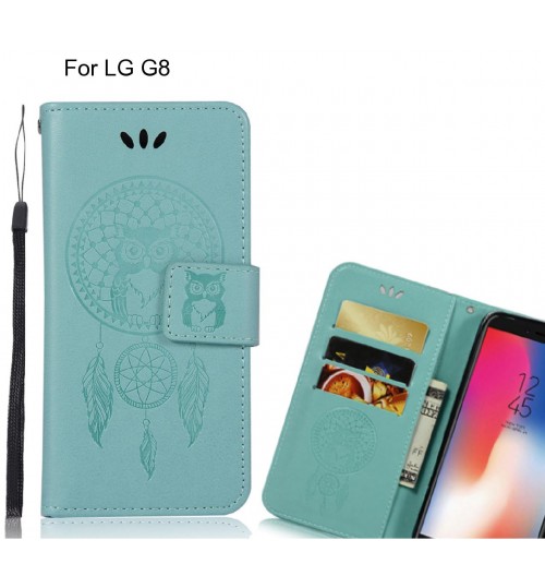 LG G8 Case Embossed wallet case owl