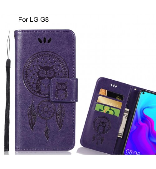 LG G8 Case Embossed wallet case owl