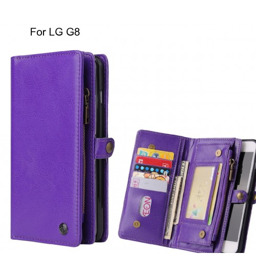 LG G8 Case Retro leather case multi cards cash pocket