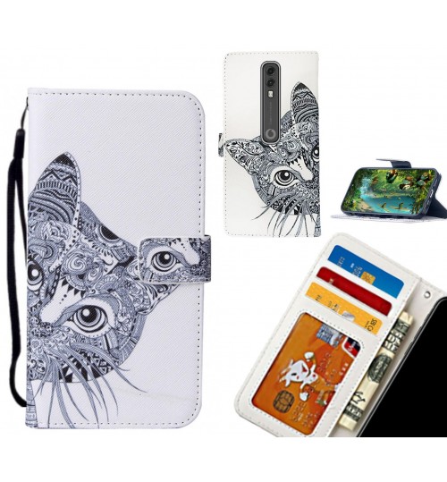 Vodafone V10 case leather wallet case printed ID