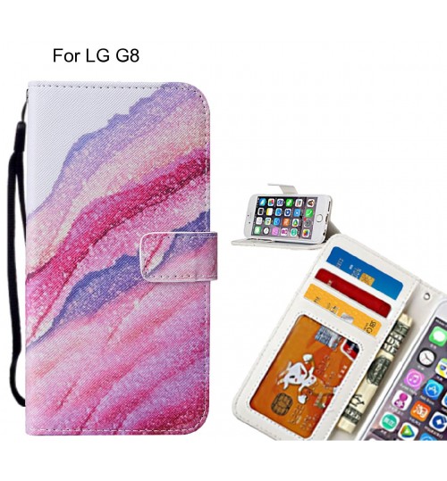 LG G8 case leather wallet case printed ID