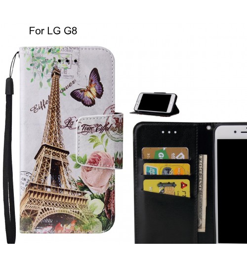 LG G8 Case wallet fine leather case printed