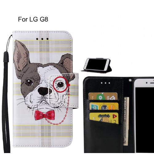 LG G8 Case wallet fine leather case printed