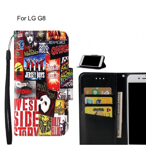 LG G8 Case wallet fine leather case printed