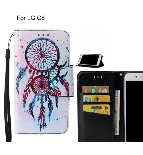 LG G8 Case wallet fine leather case printed