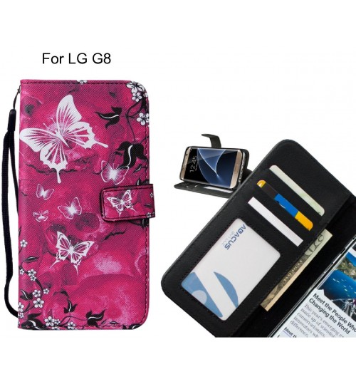 LG G8 case leather wallet case printed ID
