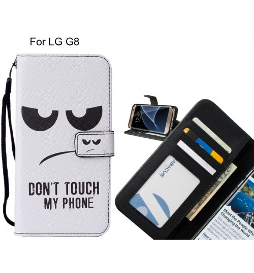 LG G8 case leather wallet case printed ID