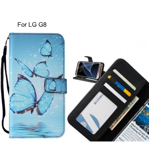 LG G8 case leather wallet case printed ID