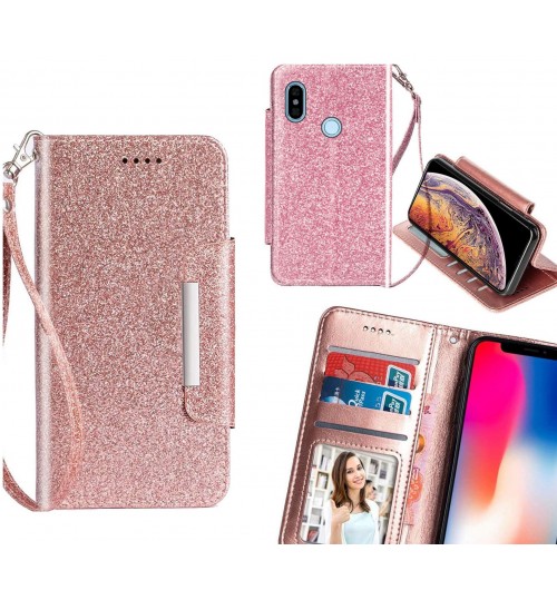 Xiaomi Redmi NOTE 5 Case Glitter wallet Case ID wide Magnetic Closure
