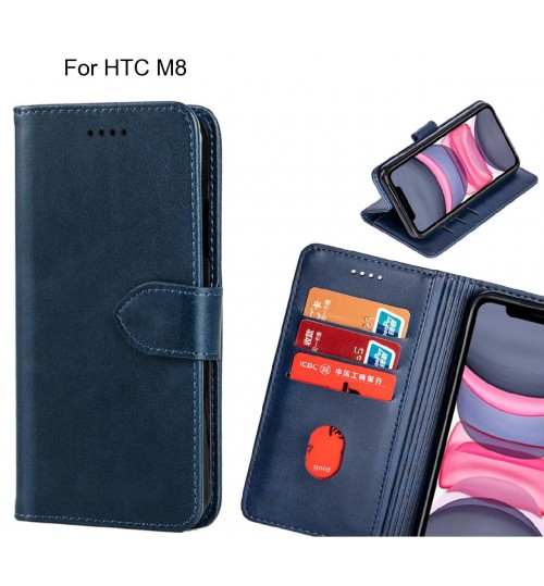 HTC M8 Case Premium Leather ID Wallet Case