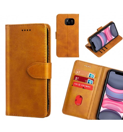 Galaxy S7 Edge Case Premium Leather Id Wallet Case - Brown