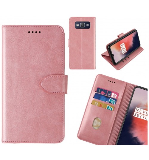 Galaxy A5 Case Premium Leather Id Wallet Case - Rose Gold