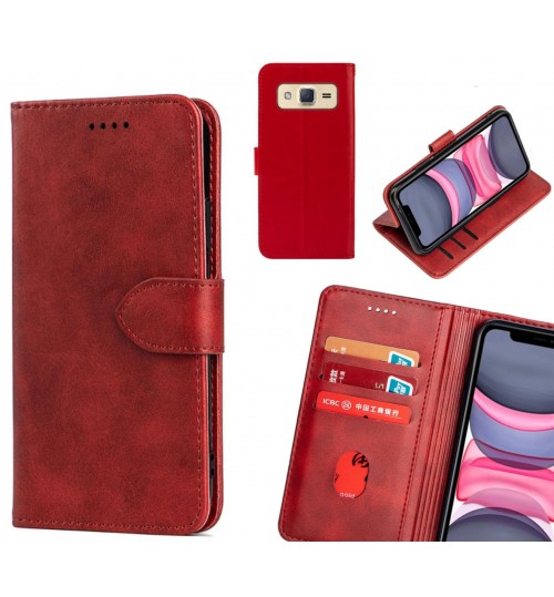 Galaxy J2 Case Premium Leather ID Wallet Case