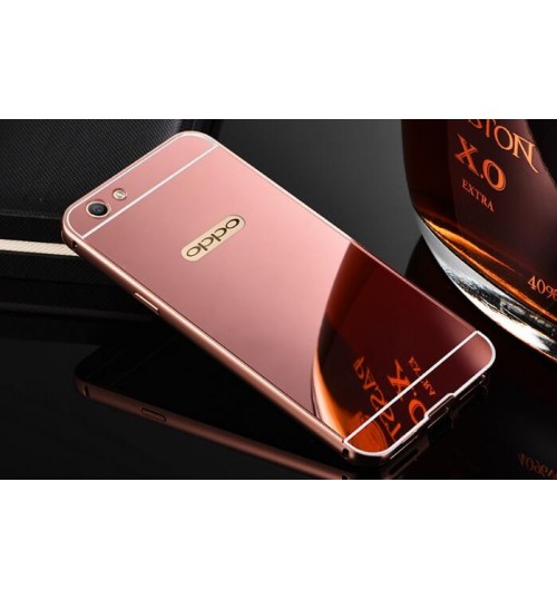 Oppo R11 case Slim Metal bumper with mirror back cover case