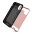 iPhone 11 Pro Max impact proof hybrid case card clip Brushed Metal Texture