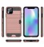 iPhone 11 Pro impact proof hybrid case card clip Brushed Metal Texture