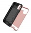 iPhone 11 Pro impact proof hybrid case card clip Brushed Metal Texture