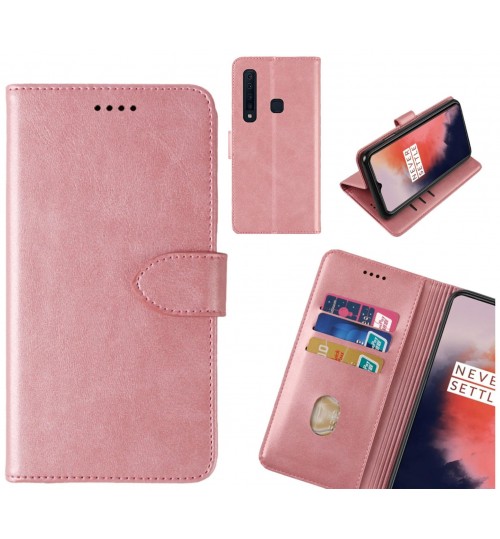Galaxy A9 2018 Case Premium Leather Id Wallet Case - Rose Gold